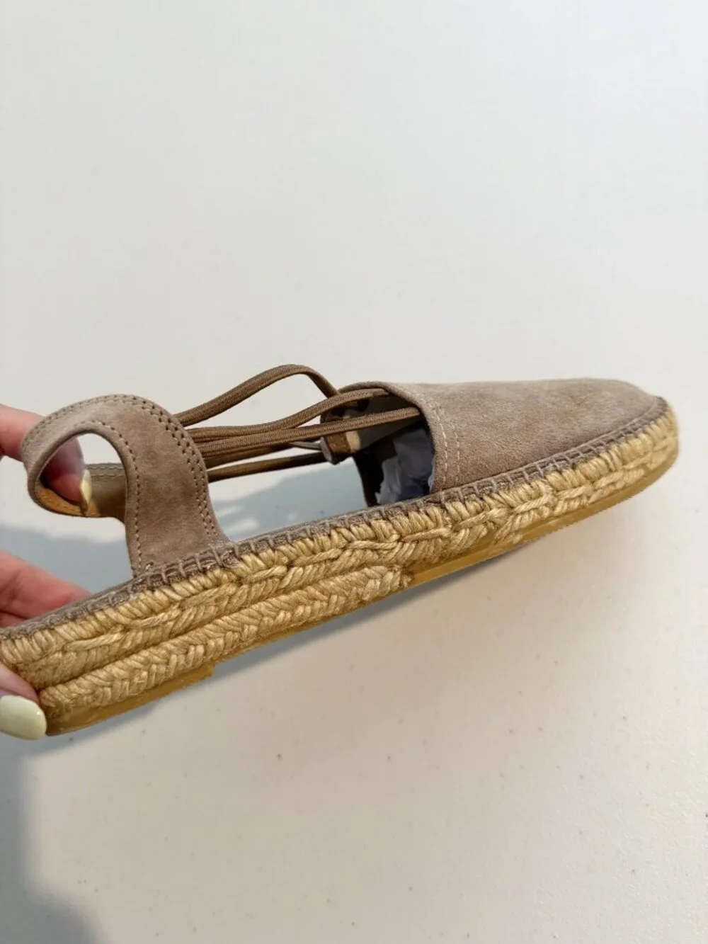 Toni‎ Pons Nuria Wedges Size 7.5 Suede Espadrille Slingback Shoes Retro Coastal